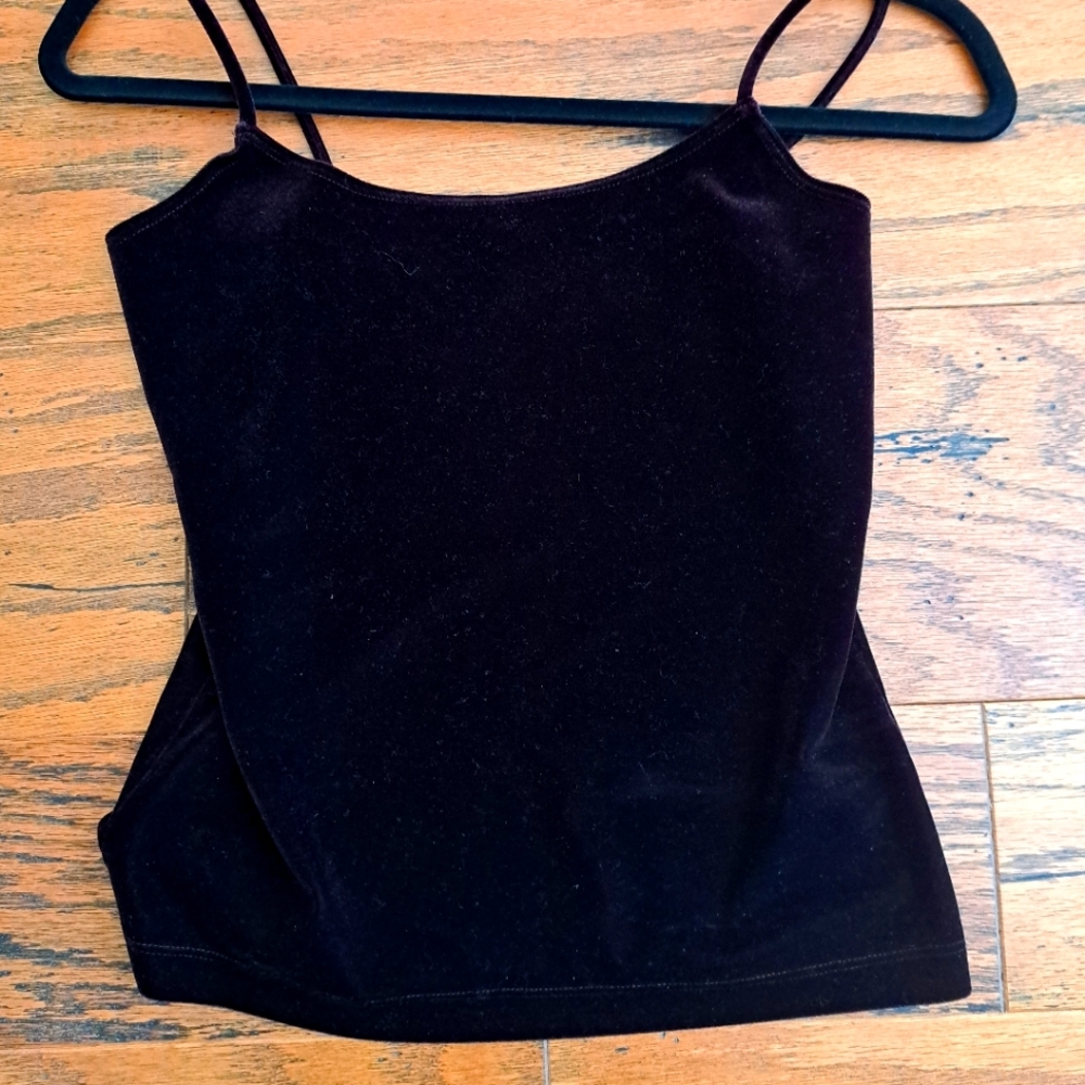 Christian Dior Velvet Stretch Velour Camisole Small Brown Excellent